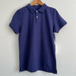 Classic Prep Navy Blue Polo Shirt Cotton